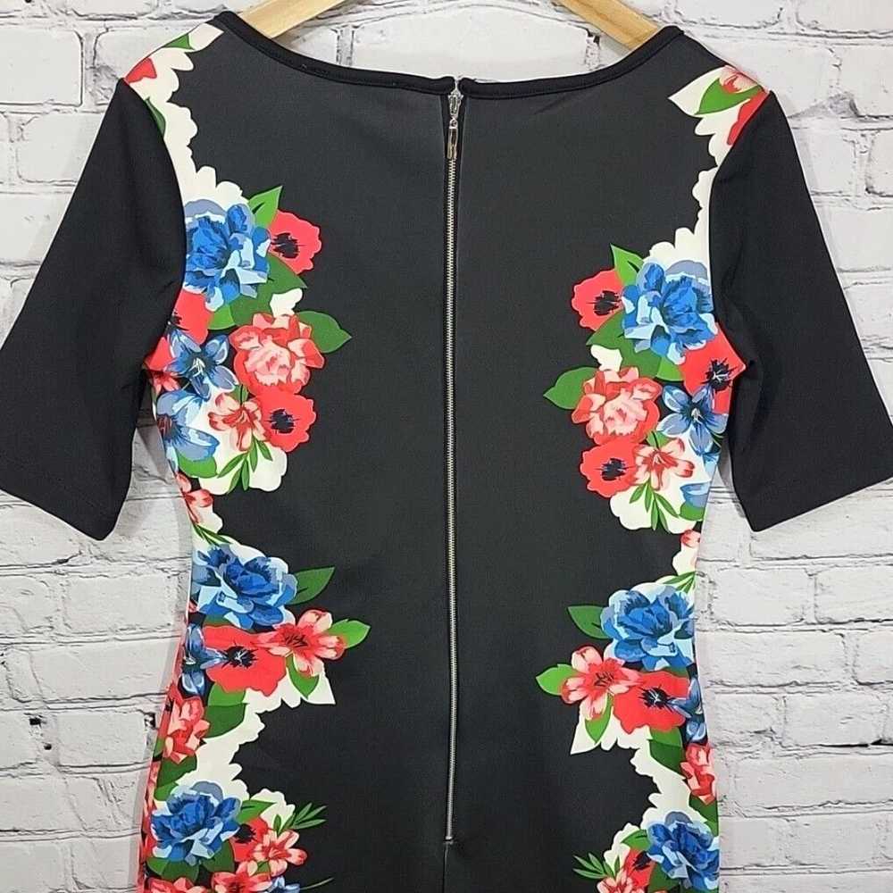 Vintage Womens Small Black Floral NY Collection S… - image 7