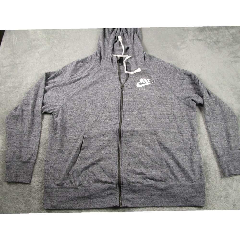 Nike Nike Gray Full Zip Lightweight Casual Hooded… - image 1