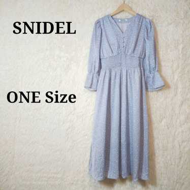 Snidel Light Blue Long Sleeve Long Shirring Sleeve