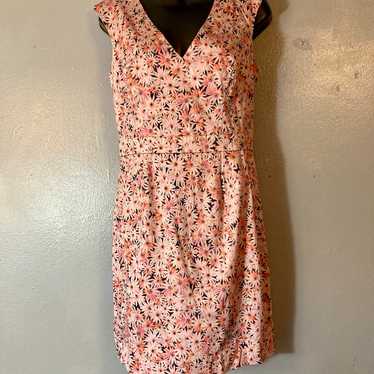 French connection pink floral sleeveless dress