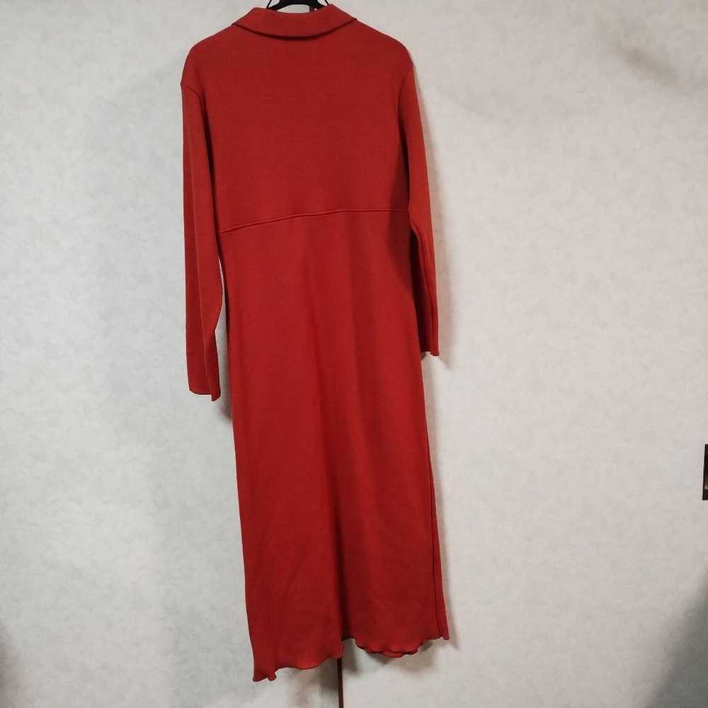 Wacoal Wing Orange Collared Long Sleeve Dress - image 2