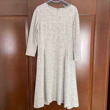 IÉNA Gray Long Sleeve A-Line Dress - image 1