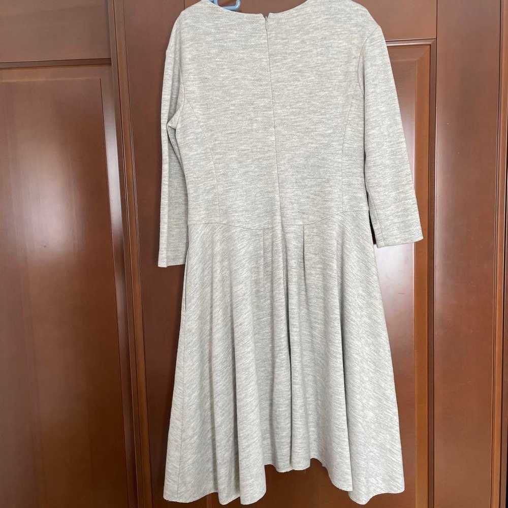 IÉNA Gray Long Sleeve A-Line Dress - image 4