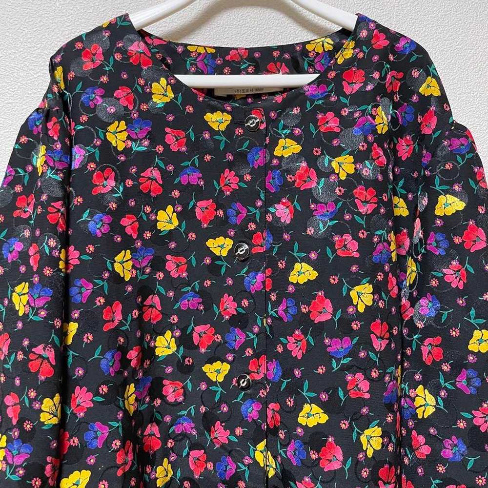 Floral blouse, cute, colorful, pink, yellow, coll… - image 5