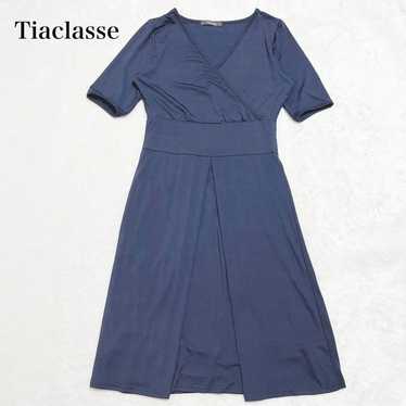 Tia Classe Cashcure Flare Dress Navy Knee-Length … - image 1