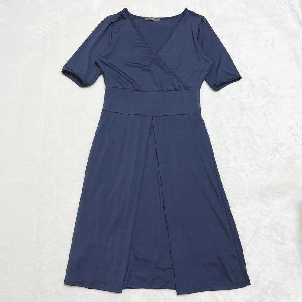 Tia Classe Cashcure Flare Dress Navy Knee-Length … - image 3