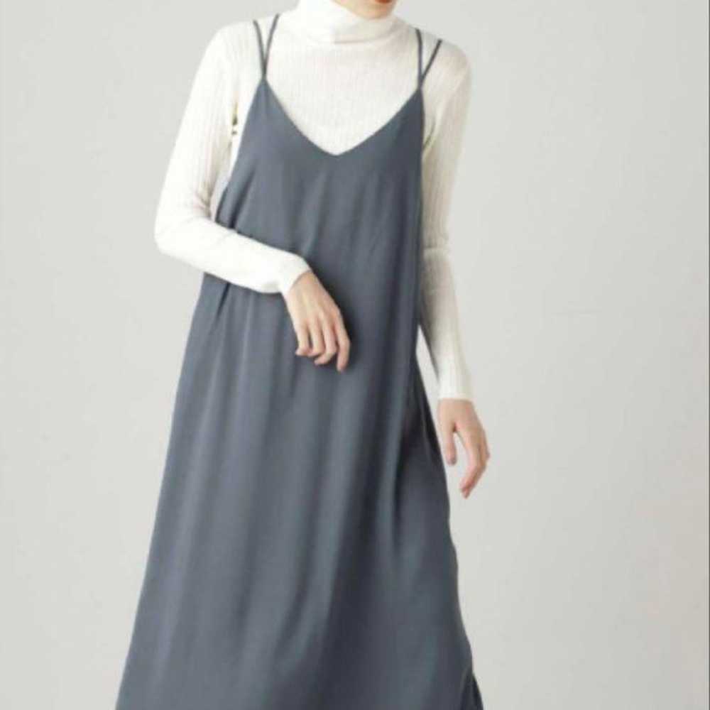 N. Natural Beauty Basic Gray Camisole Dress - image 2