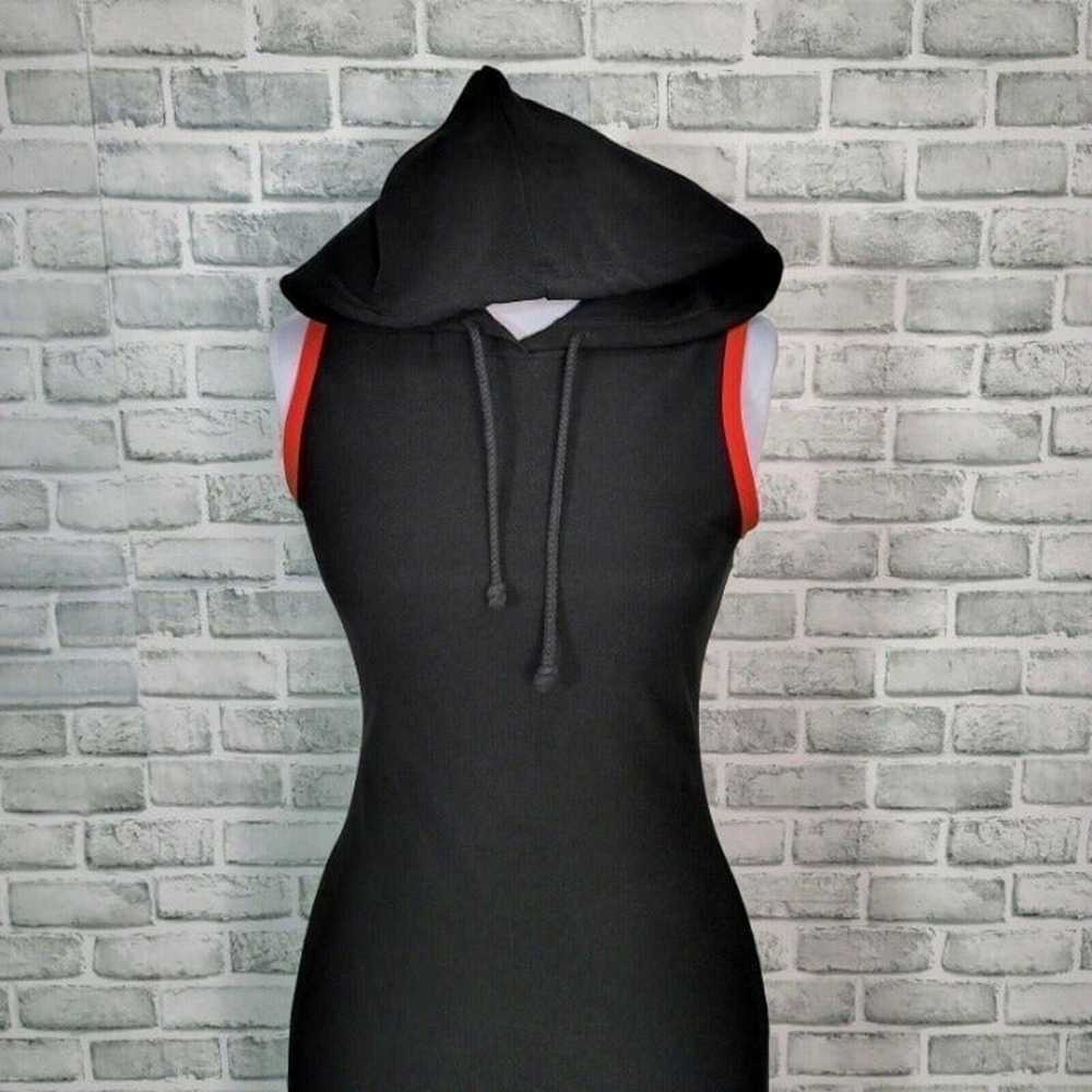 VTG 90s Jumping Jay M Black Hooded Maxi - image 2