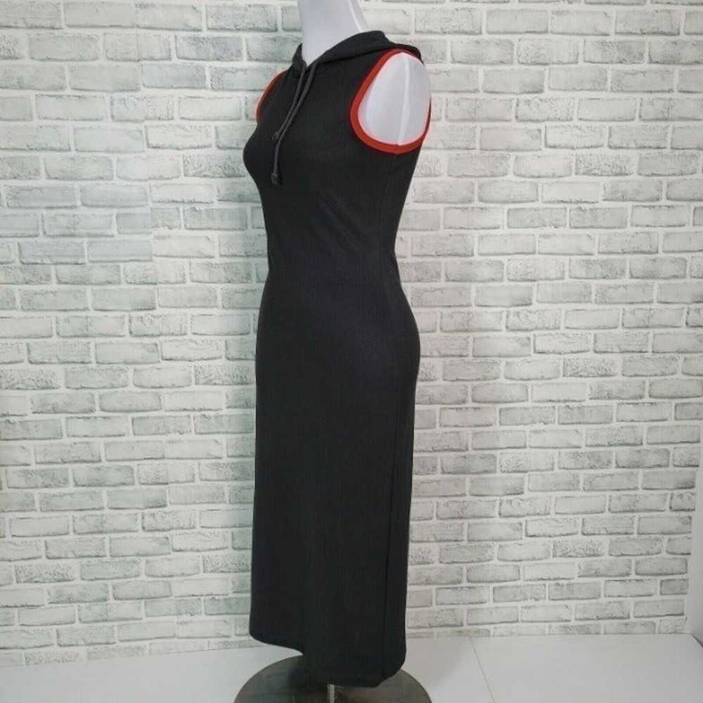 VTG 90s Jumping Jay M Black Hooded Maxi - image 5