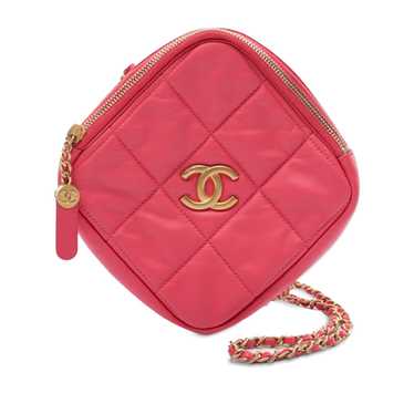 Pink Chanel Quilted Lambskin Diamond Crossbody