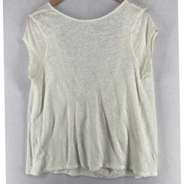 Free People Soft Whites Linen Blend Cotton Slub J… - image 1