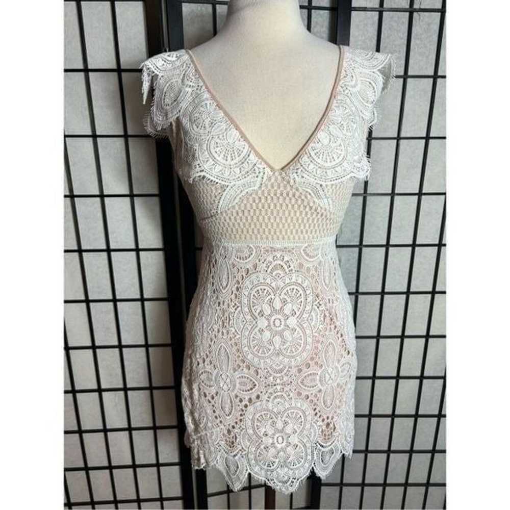 Charisma Off White Lace Overlay Dress - image 1