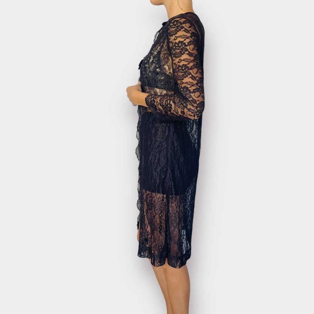 60s black lace overlay - image 5