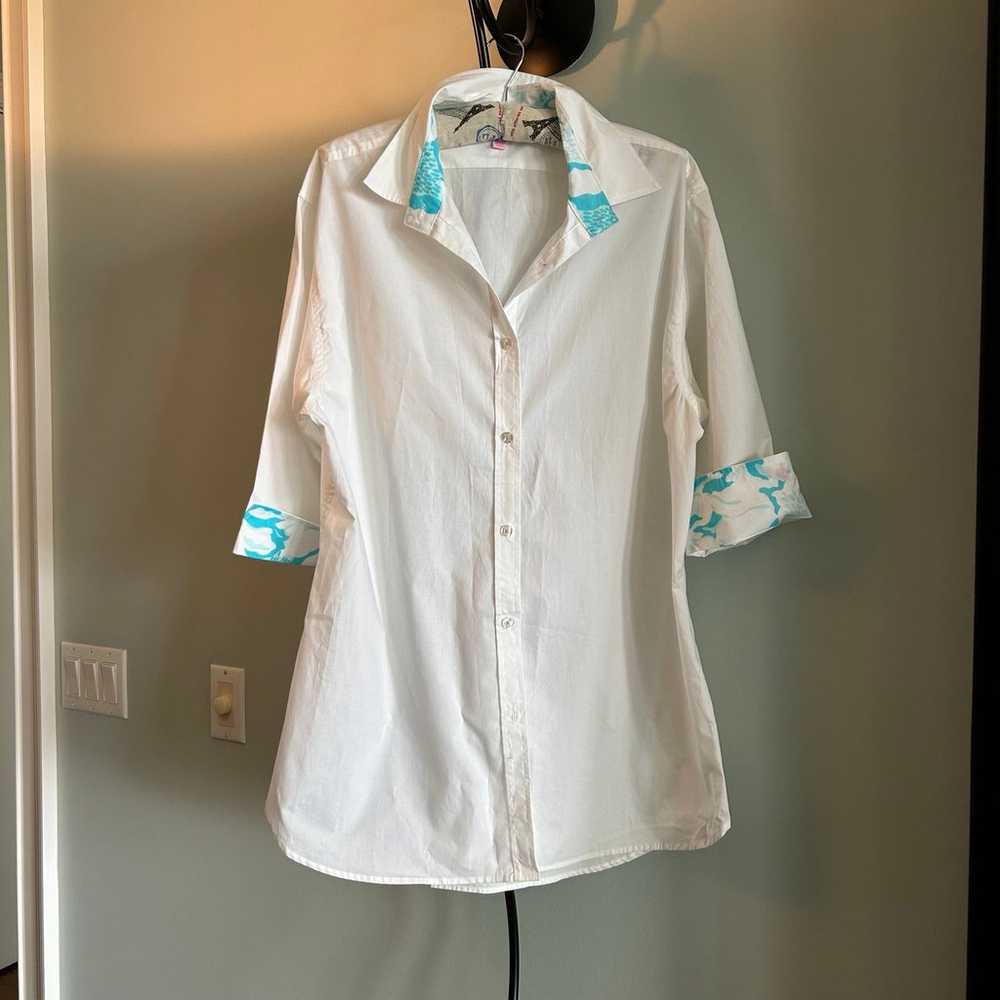 LILLY PULITZER BUTTON DOWN SHIRT/DRESS - image 1