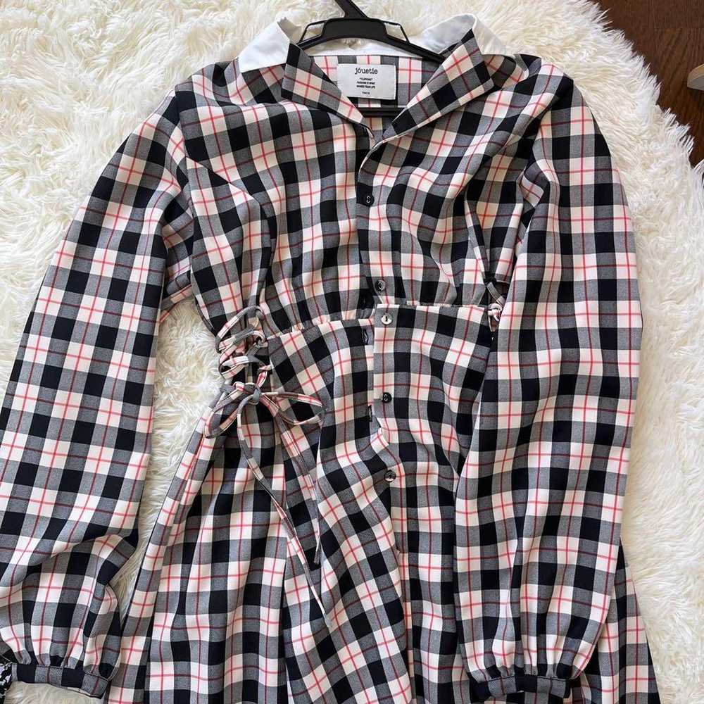 Jouëtie check-patterned shirt dress T1699 - image 1