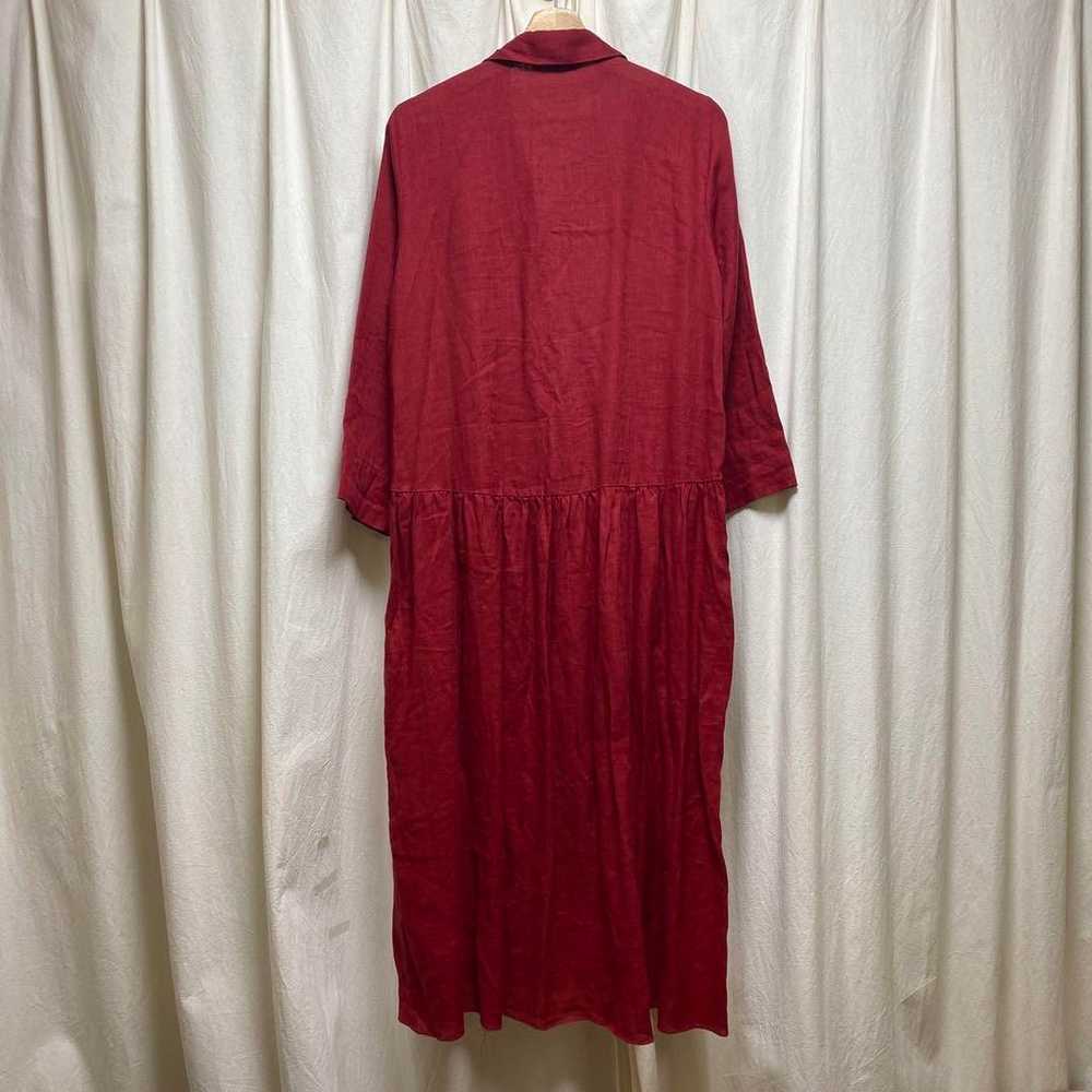 ZARA Red Shirt Dress Size M - image 3