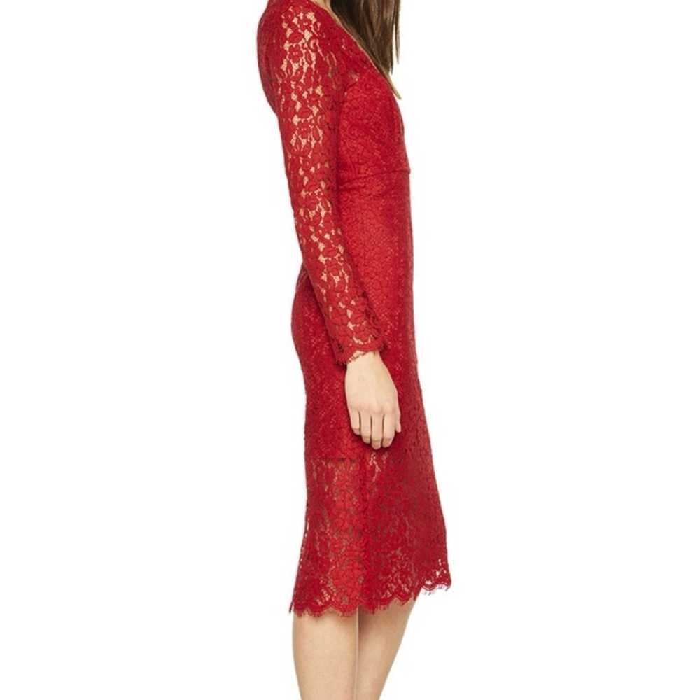 Bardot Midnight Lace Dress in Famous Red Sz Small - image 2