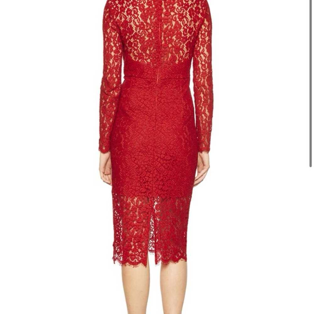 Bardot Midnight Lace Dress in Famous Red Sz Small - image 3