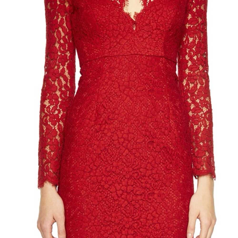 Bardot Midnight Lace Dress in Famous Red Sz Small - image 5