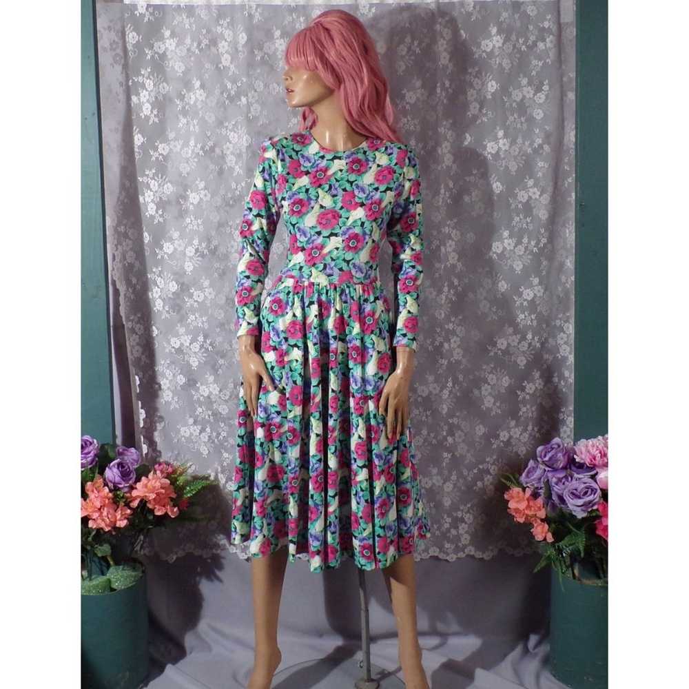 90s Floral Dress Vintage 1990s Spring Retro Multi… - image 3