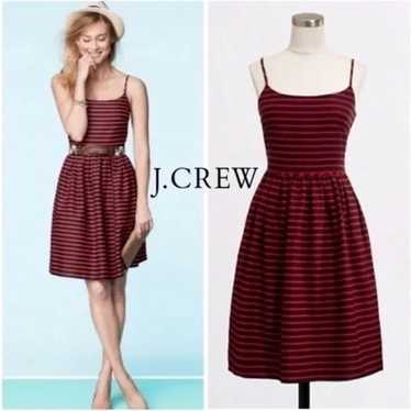 J. Crew Striped Linen Derby Dress