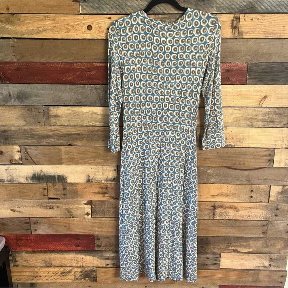 Boden Blue Wrap Style Dress Size 12R - image 2