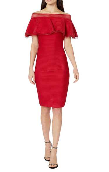 Tadashi Shoji Off shoulder pintuck dress