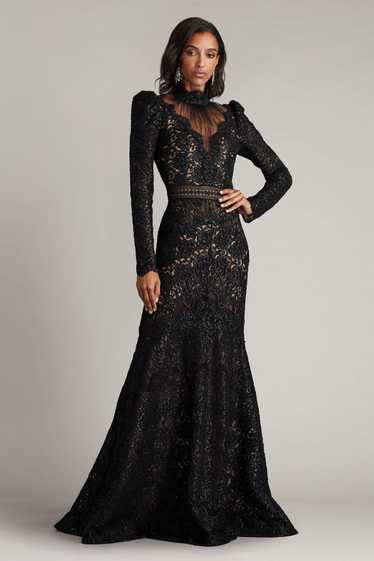 Tadashi Shoji Enzo Sequin Embroidered High Neck I… - image 1