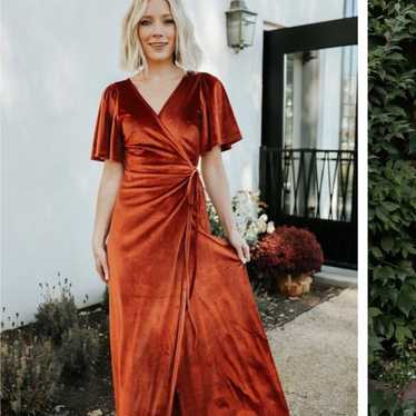 Stunning Baltic Born Meghan floor length rust oran