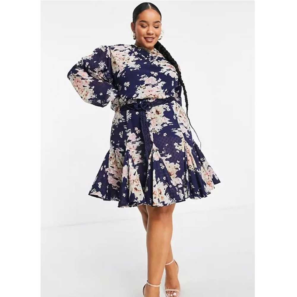 New ~ ASOS DESIGN ~ Curve High Neck Pleated Jacqu… - image 1