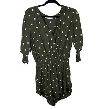 Faithful the Brand Ronja Polk Dot V-Neck Romper W… - image 1