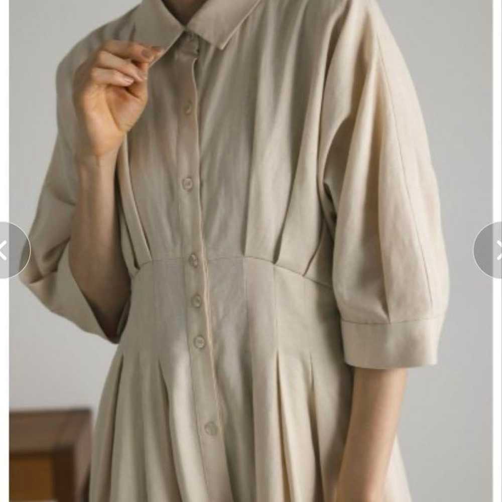 Linen Tuck Shirt Dress - image 5