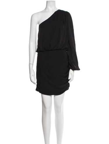 Michelle Mason Silk Dress Black Long Sleeve with … - image 1