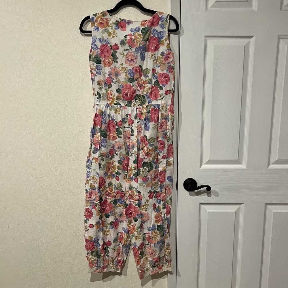 Vintage 90’s Robbie Bee Floral Jumpsuit - image 2