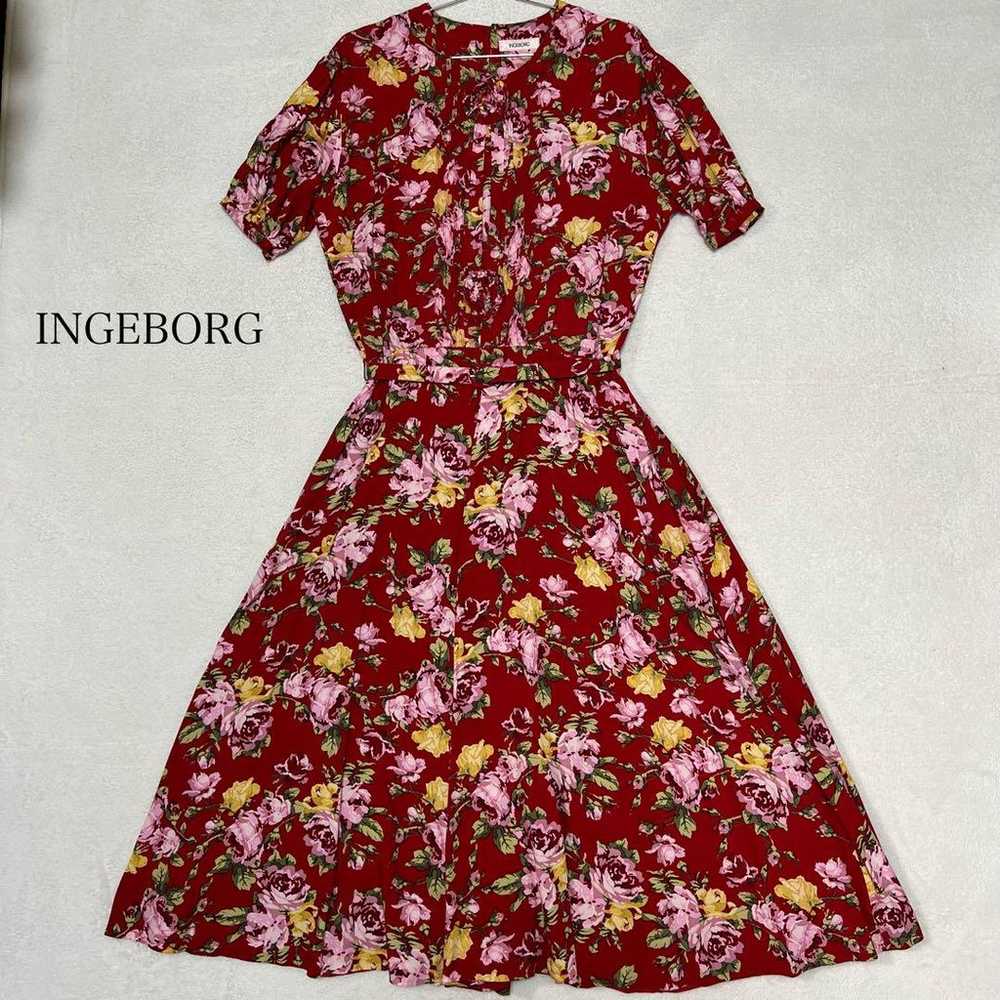 【Excellent condition】Ingeborg floral maxi dress w… - image 1