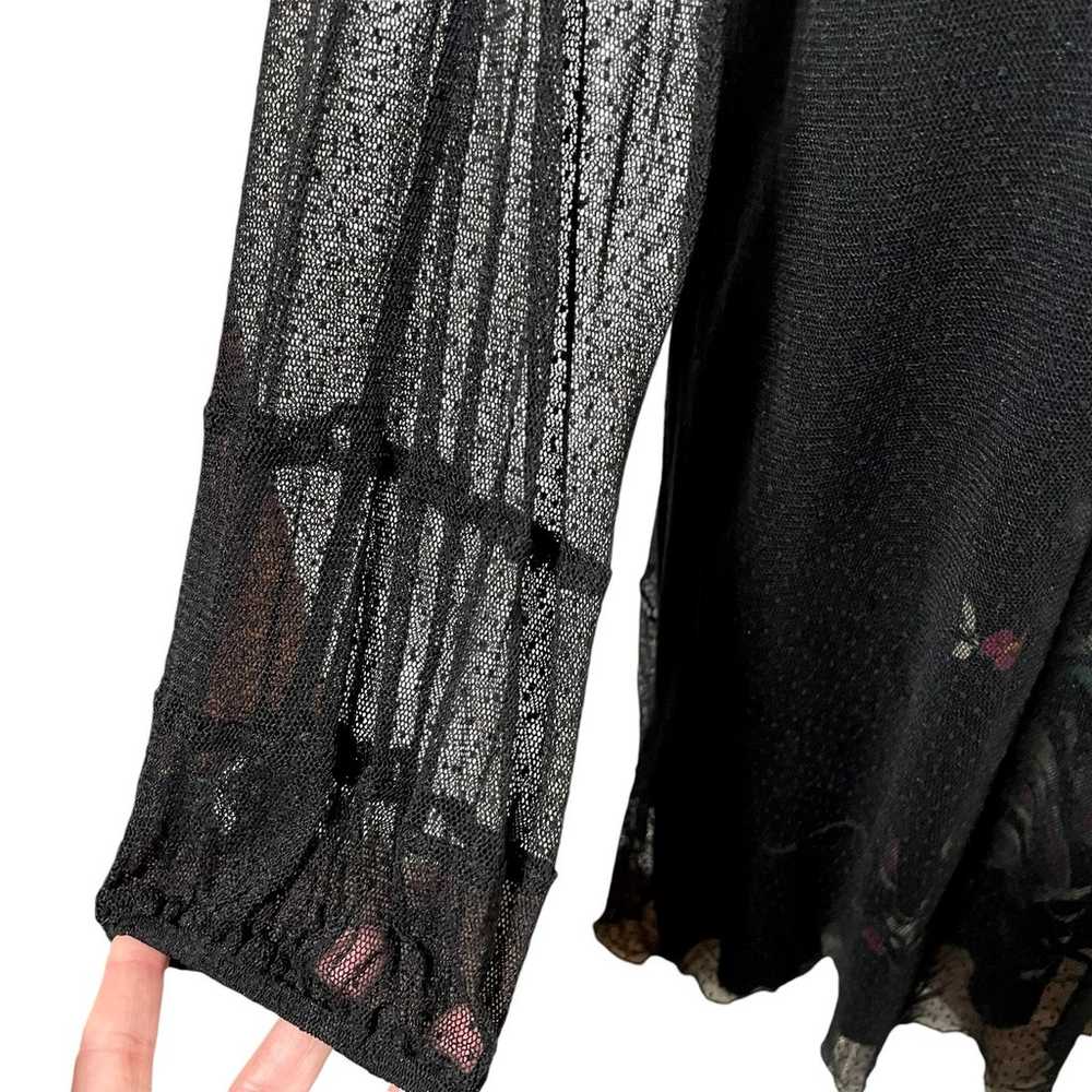 Scrapbook Black Sheer Lace Overlay Dress Crisscro… - image 7