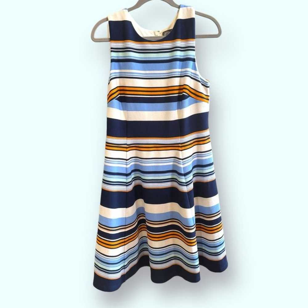 Vince Camuto Blue, Orange, and White Striped - Fi… - image 1