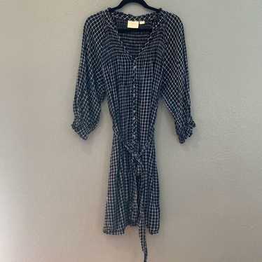 Mauve by Anthropologie Sara smocked shirt dress la