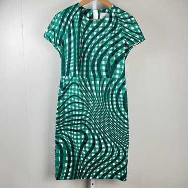 L.K. Bennett London Kayleigh Dress Green Gingham … - image 1