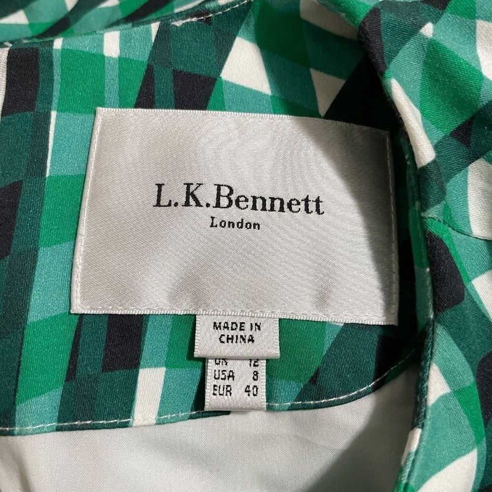 L.K. Bennett London Kayleigh Dress Green Gingham … - image 7