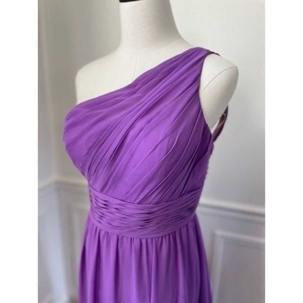 Impression Bridal One Shoulder Purple Chiffon Bri… - image 2