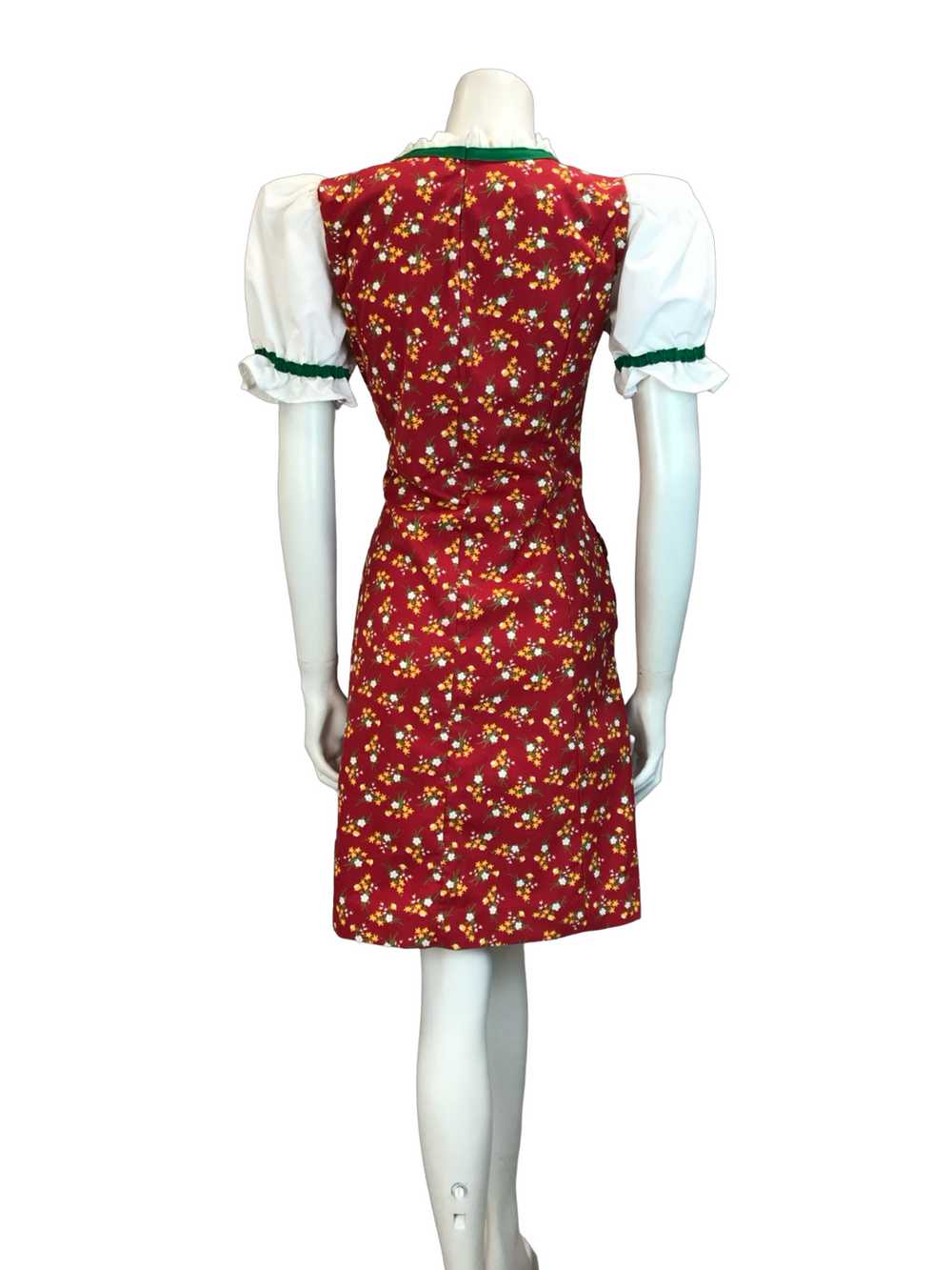 VTG 70S BAVARIAN OKTOBERFEST DIRNDL MINI DRESS RE… - image 6