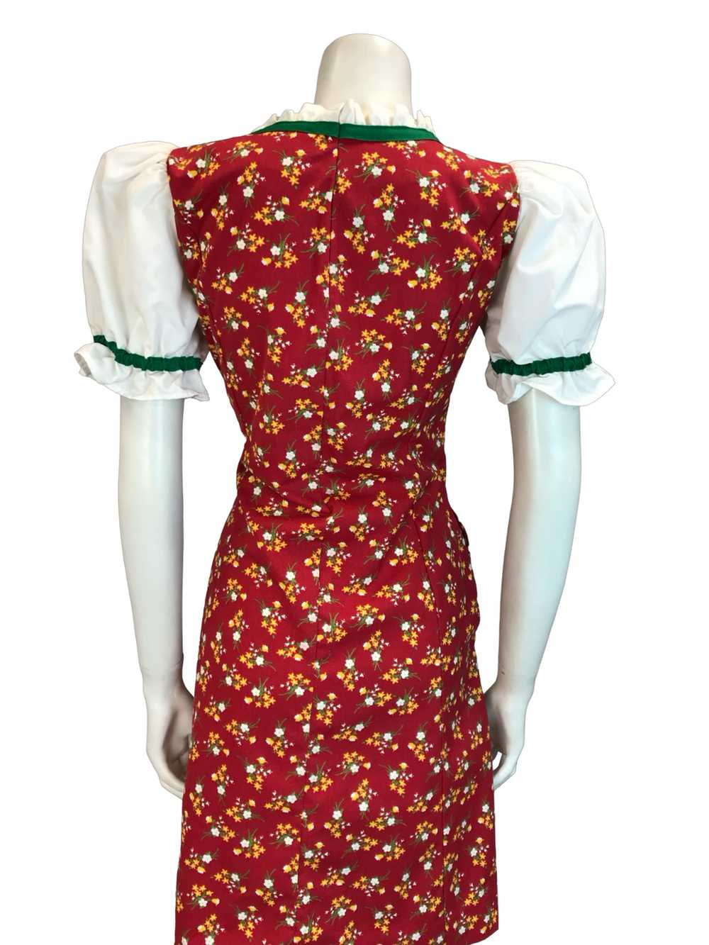 VTG 70S BAVARIAN OKTOBERFEST DIRNDL MINI DRESS RE… - image 7