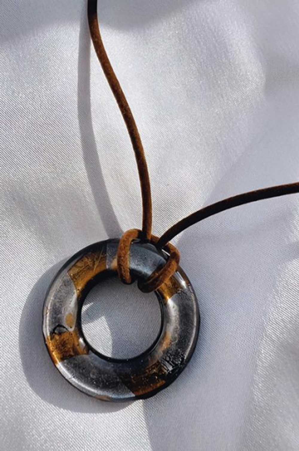 suede cord & glass infinity necklace - image 2