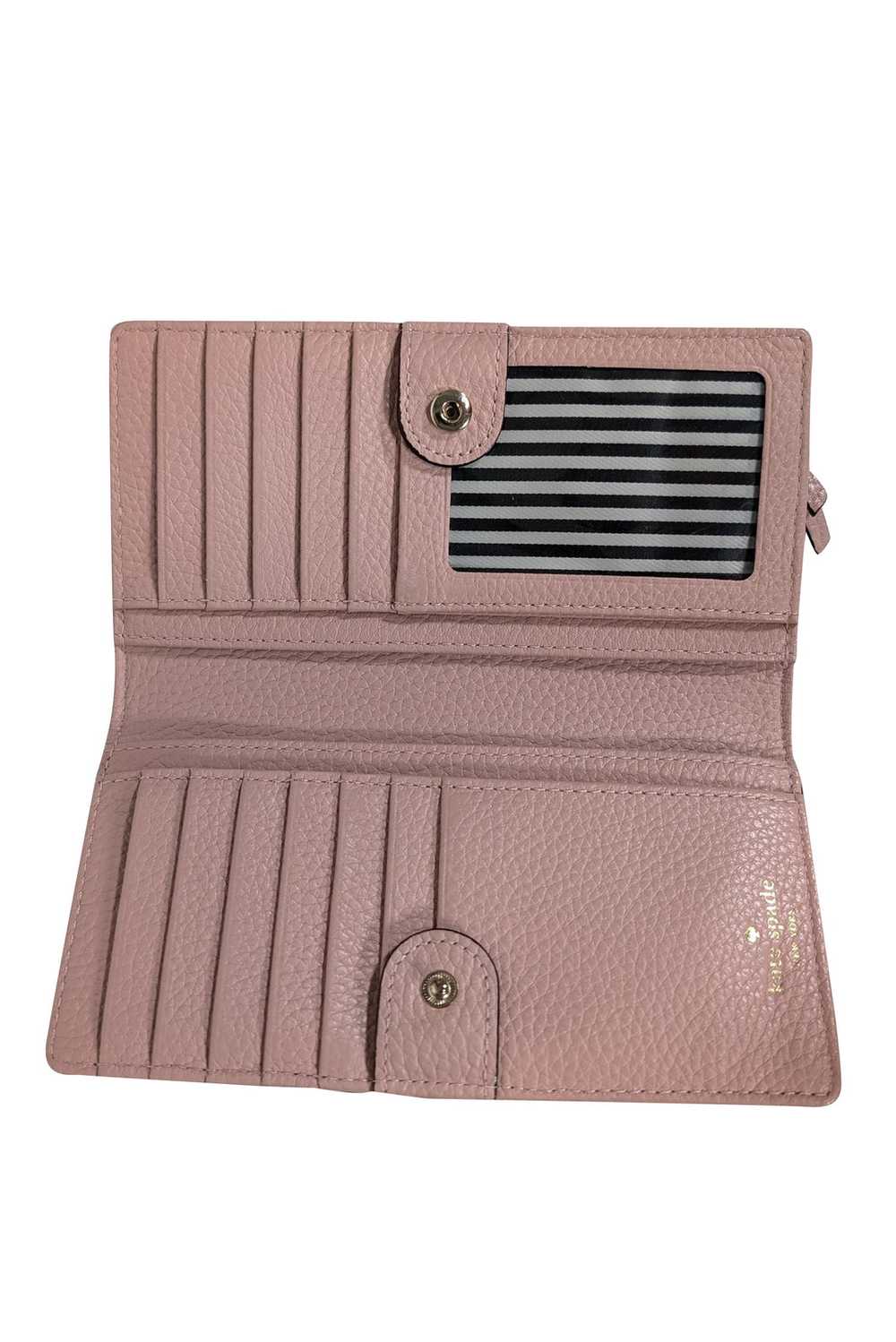 Kate Spade - Light Pink Pebbled Leather Bifold Wa… - image 5