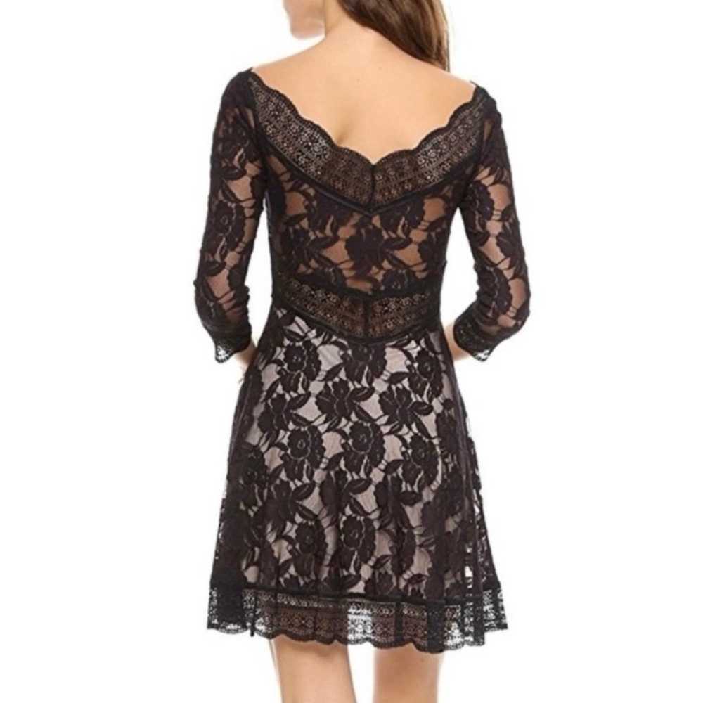 Free People Lacey Affair Lace Cutout Black Mini D… - image 2