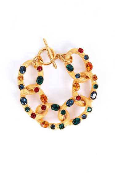 KENNETH JAY LANE Jeweled Cable Chain Bracelet