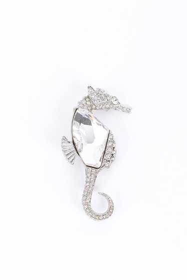 KENNETH JAY LANE Crystal Seahorse Brooch