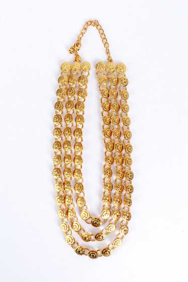 KENNETH JAY LANE Triple Strand Coil Link Necklace