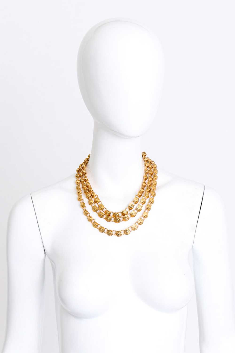 KENNETH JAY LANE Triple Strand Coil Link Necklace - image 2